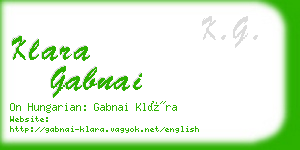 klara gabnai business card